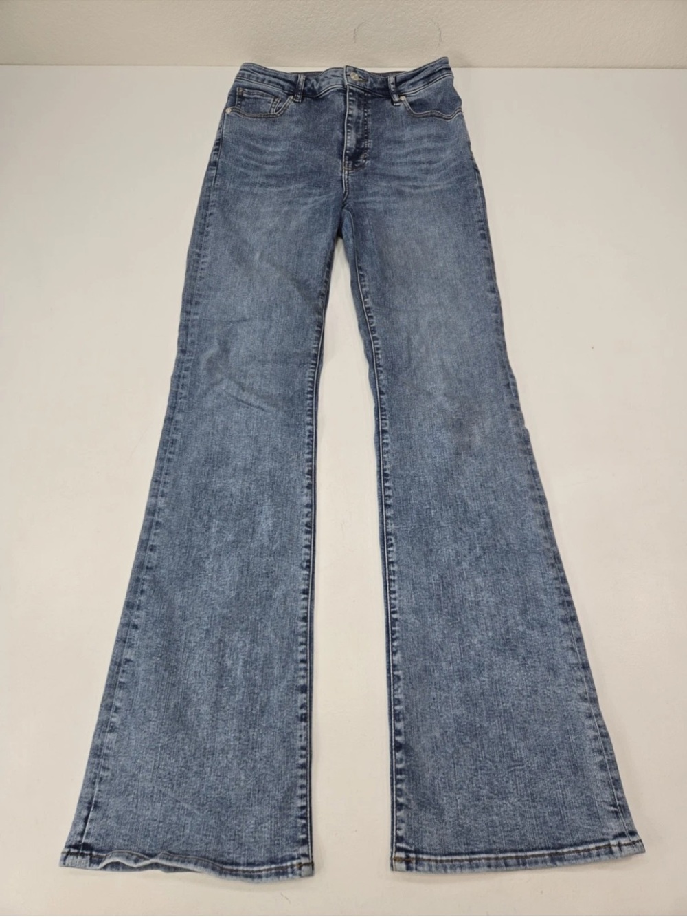 Frame The Reboot Flared Leg High Rise Stretch Denim Jeans In Crave Size 29